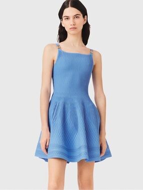 Maje Short knit dress blue SZ $480.00